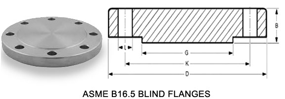 blind flange dimensions